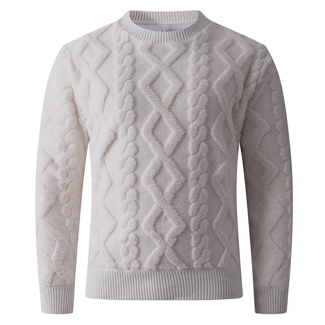 Haut Décontracté pour Homme à Manches Longues, Couleur Unie, Col Rond