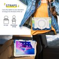 thumbnail image 6 of FJLBDE Case for Lenovo Tab M10 Plus 3rd Gen 2022 10.6 Inch with 360 Kickstand, Shoulder Strap Carrying Protective Cover, Multicolor Blue, 6 of 6