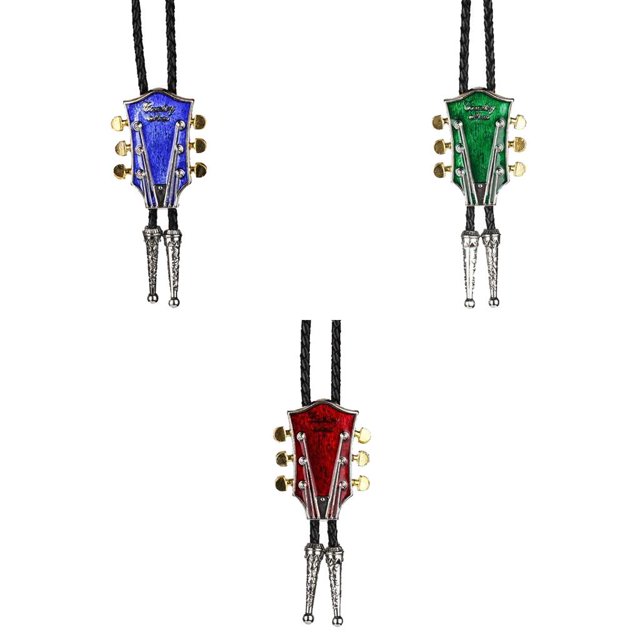Bolo Tie Yuyangstore Accesorio de Moda para Hombre Mujer con Guitarra Colgante Cumpleaños