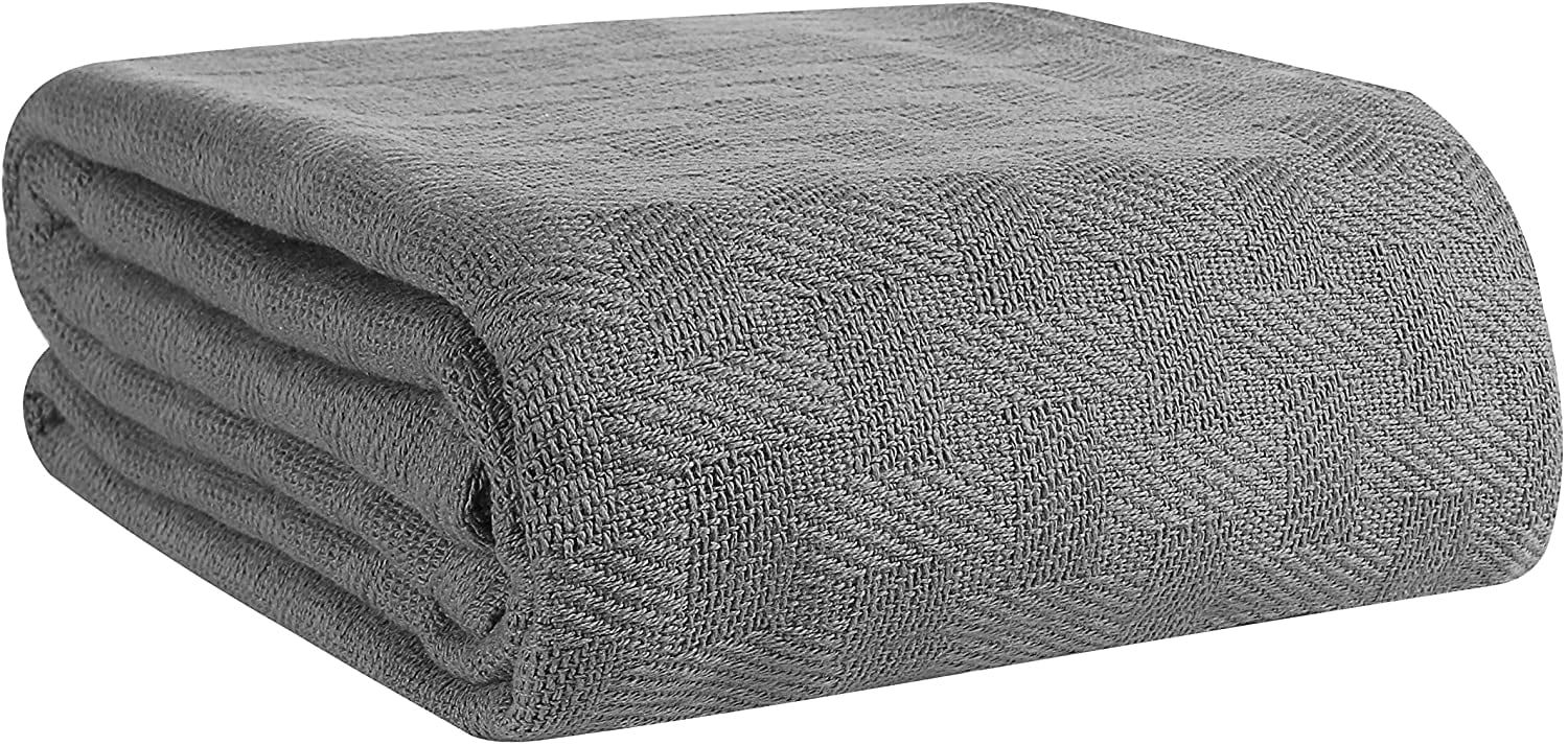 GLAMBURG 100 Cotton Bed Blanket Breathable Bed Blanket King Size