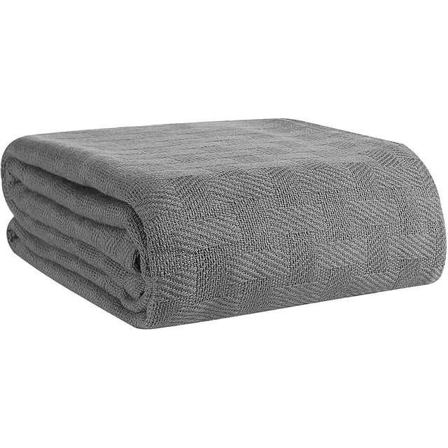 GLAMBURG 100 Cotton Bed Blanket Breathable Bed Blanket King Size Cotton Thermal Blankets King
