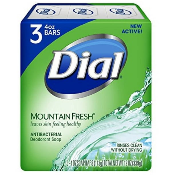 Dial Mountain Fresh Deodorant Bar Soap 3, 4 oz Soap Bars (Pack of 2