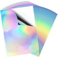 thumbnail image 2 of SUTENGDA 20 Sheets Holographic Vinyl Sticker Paper A4 Inkjet Self-Adhesive DIY Labels, 2 of 5
