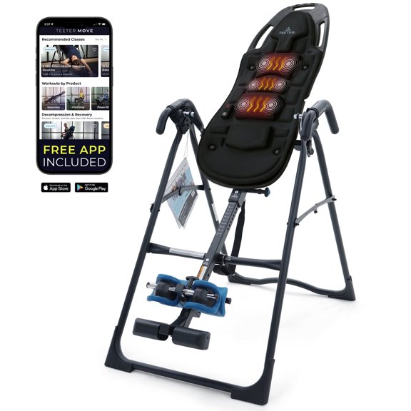 TEETER EP-560 Ltd. Inversion Table with Heat & Vibration Comfort Cushion, 300 lb Capacity, Designed & Patented in USA