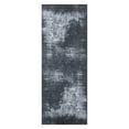 thumbnail image 2 of World Rug Gallery Contemporary Distressed Abstract Machine Washable 2'6"x7' Dark Gray Runner Rug, 2 of 9
