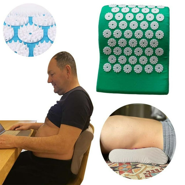 Coussin de Massage Acupuncture pour Cou et Taille Coussin de Relaxation Thérapeutique Design Carré