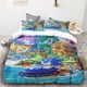 thumbnail image 4 of Funda de edredón y funda de almohada con dibujos animados de Sonic Digimon, juego de cama doble, doble, matrimonial, Queen y King Size, funda de edredón para decoración del hogar, 4 of 4