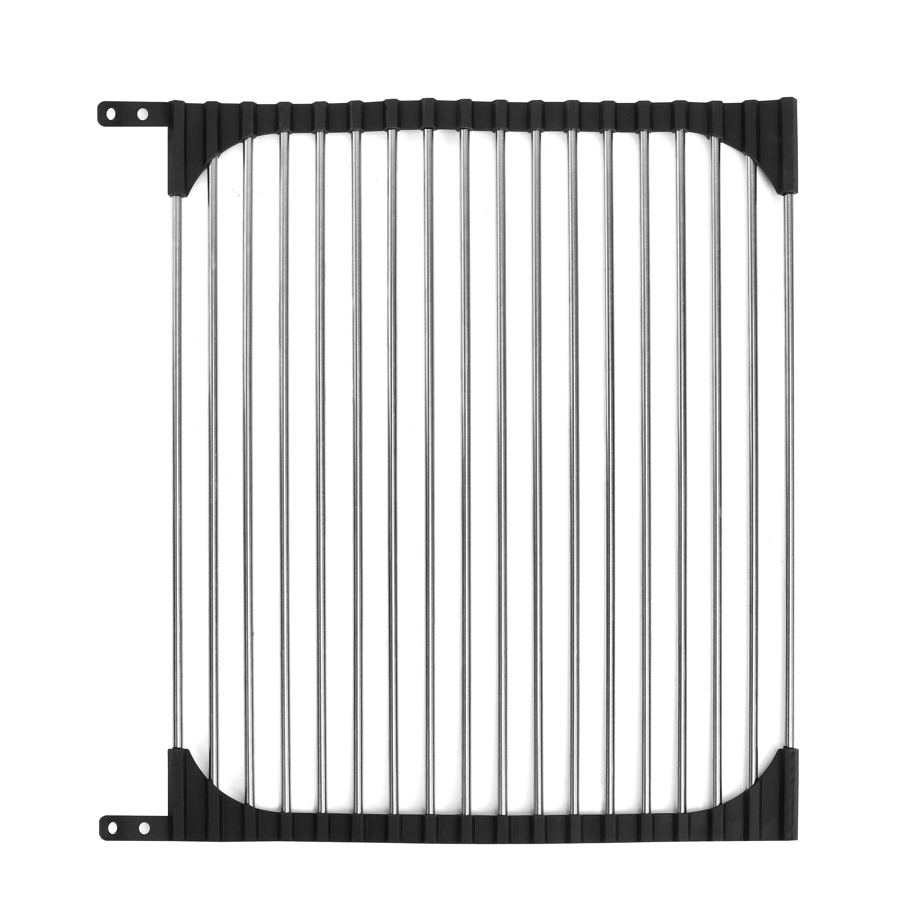 (2 pack) Auto Drive, RV Travel Roll-up Drying Rack, Black, 17.2-inch
