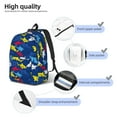 thumbnail image 4 of Honeii Cartoon Shark Print Canvas College Laptop Backpack, Durable Rucksack Travel Notebook Bag School Backpack Book Bag for Men Women-Small, 4 of 7