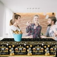 thumbnail image 5 of Beer Party Decorations,Black and Gold Happy Birthday Tablecloth for Men A Cold One for The Old One Plastic Tablecloth for 30th 40th 50th Birthday Cheers and Beers Party Supplies, 5 of 6