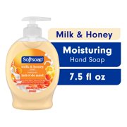 Pack of 2 Softsoap Milk and Honey Liquid Hand Soap Kitchen and Bathroom Hand Soap, 7.5 fl oz (Package May Vary)