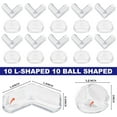 thumbnail image 2 of 20 Pack Clear Corner Guards, Transparent Furniture Edge Protectors, Soft Silicone Corner Cushion Bumpers for Sharp Table Cabinet Corners, Home Safety Protection Cover Pads (Invisible Design), 2 of 6