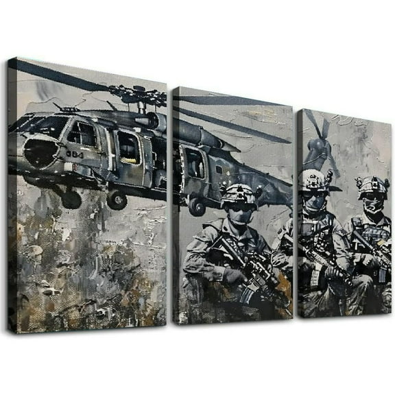 Ullo0ord Posters Prints, Military Art, Wall Art Posters Army Ranger Posters, Special Canvas Painting Posters And Prints Wall Art Pictures for Living Room Bedroom Decor
