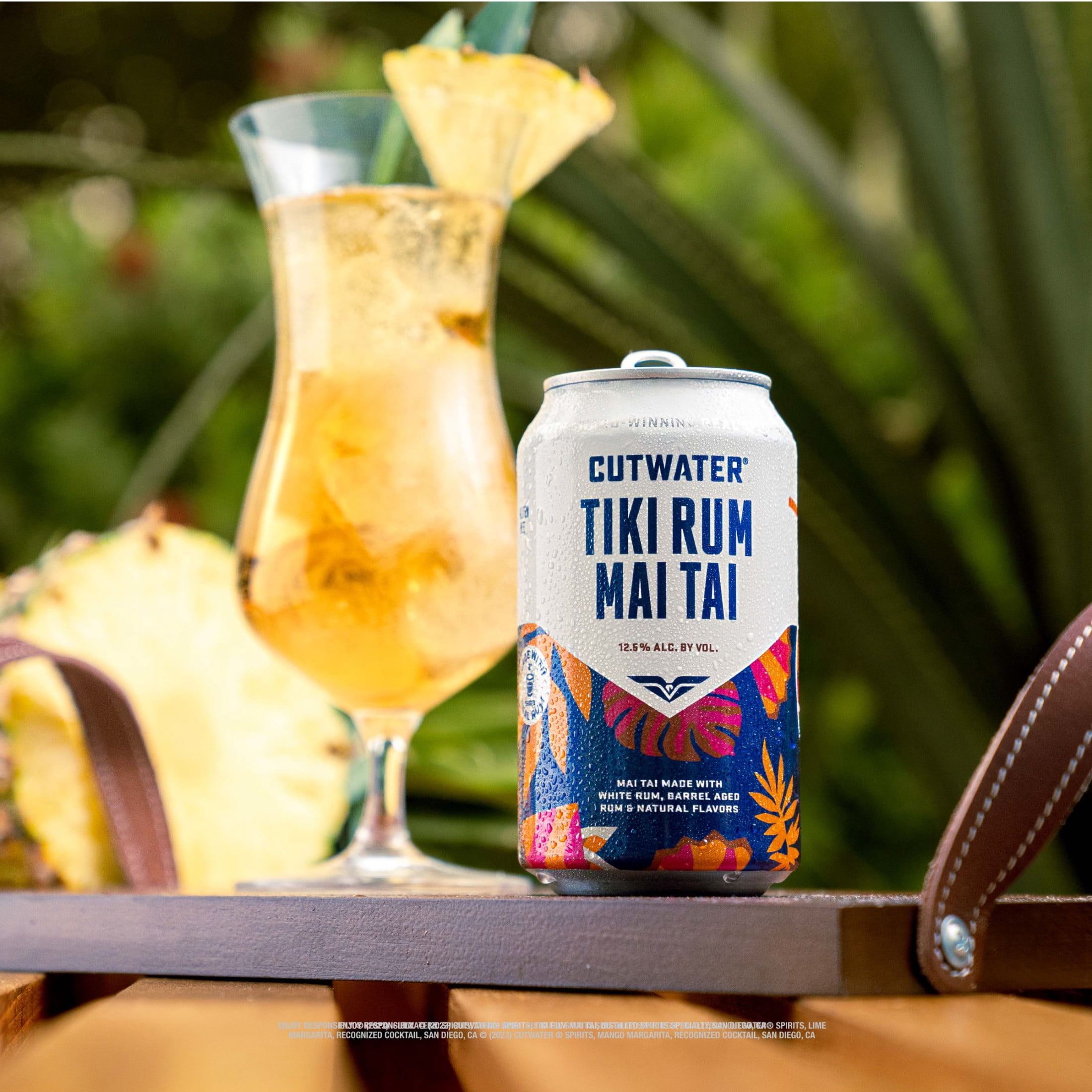 Cutwater Spirits Tiki Rum Mai Tai, 4 pack 12 fl. oz. Aluminum Cans, 12.5% ABV
