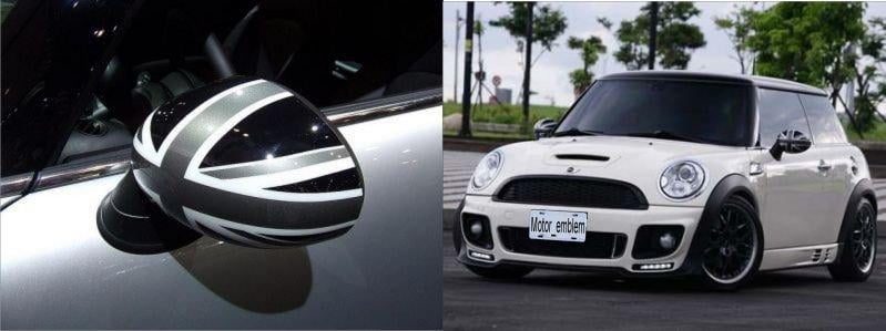 Grey Jack Automatic Side Mirror Cover Cap For MINI Cooper R55 R56 R57 R60 R61