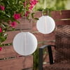 Better Homes & Gardens White Solar Outdoor Hanging Lanterns (2 Pack)
