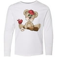 thumbnail image 3 of Inktastic Baseball Teddy Bear Long Sleeve Youth T-Shirt, 3 of 5