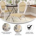thumbnail image 5 of Flash Furniture Cannes Indoor/Outdoor French Bistro Stacking Chair Natural/White (SDA642111NW), 5 of 14