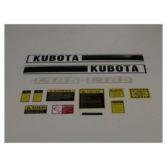 Kuboto Tractor L185 Decal Set with Caution Kit