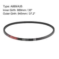 thumbnail image 2 of Uxcell A889/A35 V Belt 35-inch Inner Girth, A-Section Rubber Drive Belt 2pcs, 2 of 4