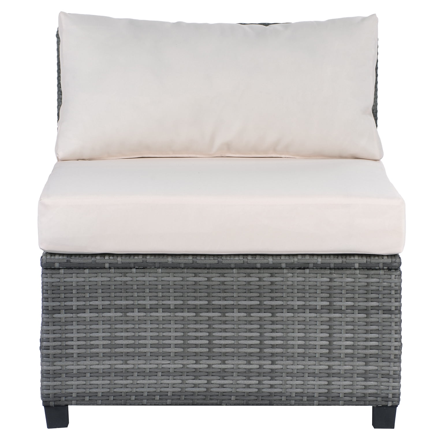 Kepooman 8 Pieces Patio Conversation Sets, Outdoor Wicker Furniture with Cushions, Beige Conversation Sofa Set Kepooman 8 Pieces Patio Conversation Sets, Outdoor Wicker Furniture with Cushions, Beige Conversation Sofa Set