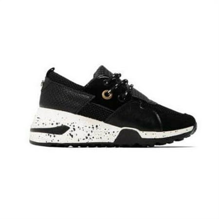 

Pfysire Women Platform Lace up Sneaker Casual Sports Chunky Shoes Black US 9