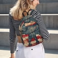 thumbnail image 6 of Naloa Vintage American Flag Elephant Canvas Backpack for Men Women Rucksack Casual Travel Daypack College Tote Satchel Bookbag for Teens-Medium, 6 of 7