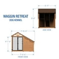 thumbnail image 3 of Backyard Discovery 7'x5' Waggin' Retreat Cedar Wood Dog Kennel, Galvanized Steel Roof, 3 of 15
