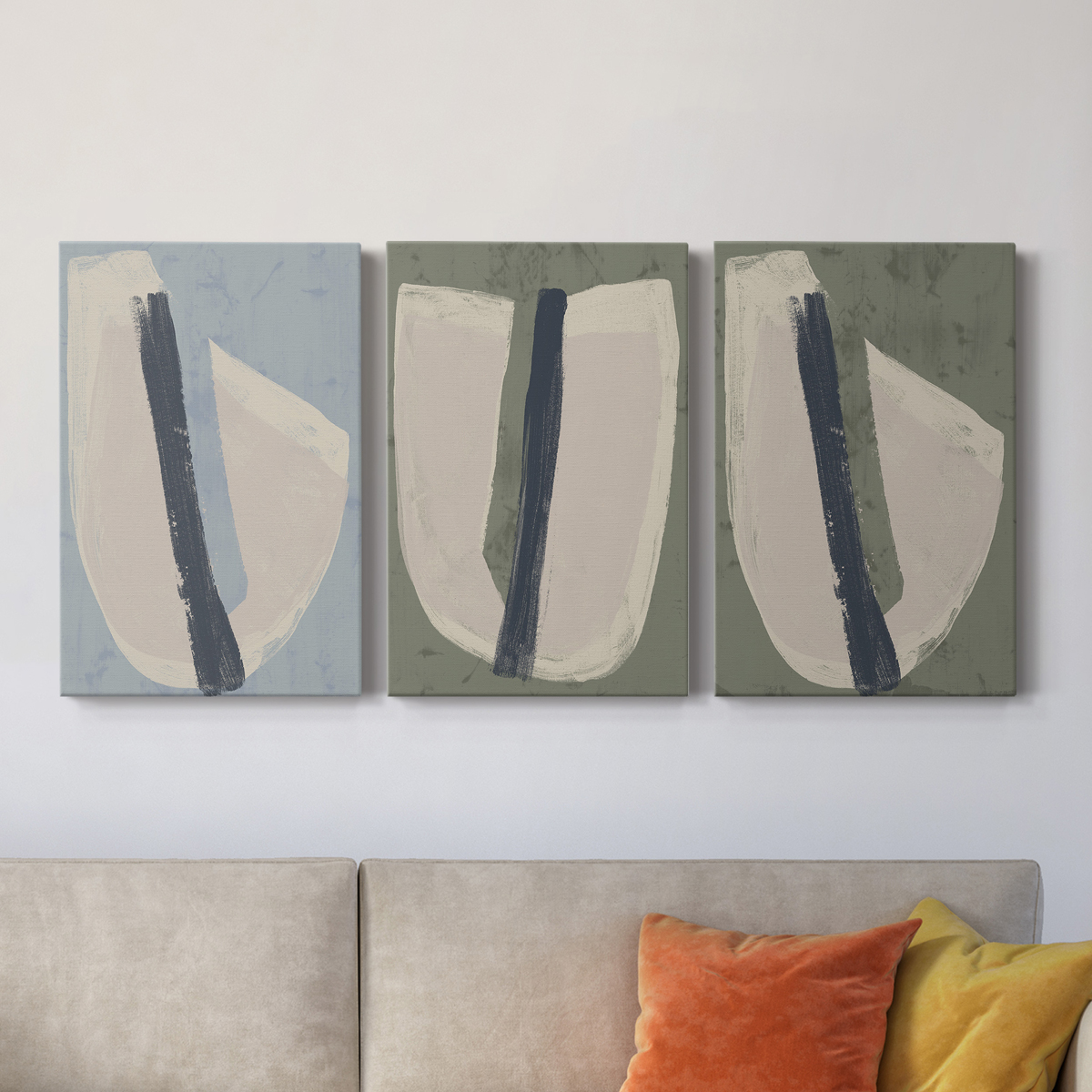 Paper Slice II Premium Gallery Wrapped Canvas - Ready to Hang - 12 x 18 Each