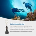 thumbnail image 3 of Greeniant Llavero Mini aletas de buceo diseño personalizado mar tema Kayak colgantes regalo llavero titular etiqueta monedero Deportes acuáticos Negro Greeniant OD026766-02, 3 of 6