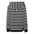 thumbnail image 5 of Palato Womens Plus Size Tops,Women Sexy Pocket Strip Crop Workout Long Sleeve Turtleneck Hooded Casual Blouse Coat Tops, 5 of 5