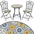 thumbnail image 7 of Gymax Set of 2 Folding Bistro Chairs Mosaic Patio Chairs Outdoor Dining Chairs, 7 of 7