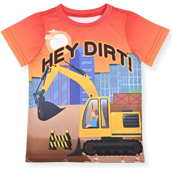 Kideo Boy's Blippi Sublimation Crewneck Tee Shirt Children's Activewear