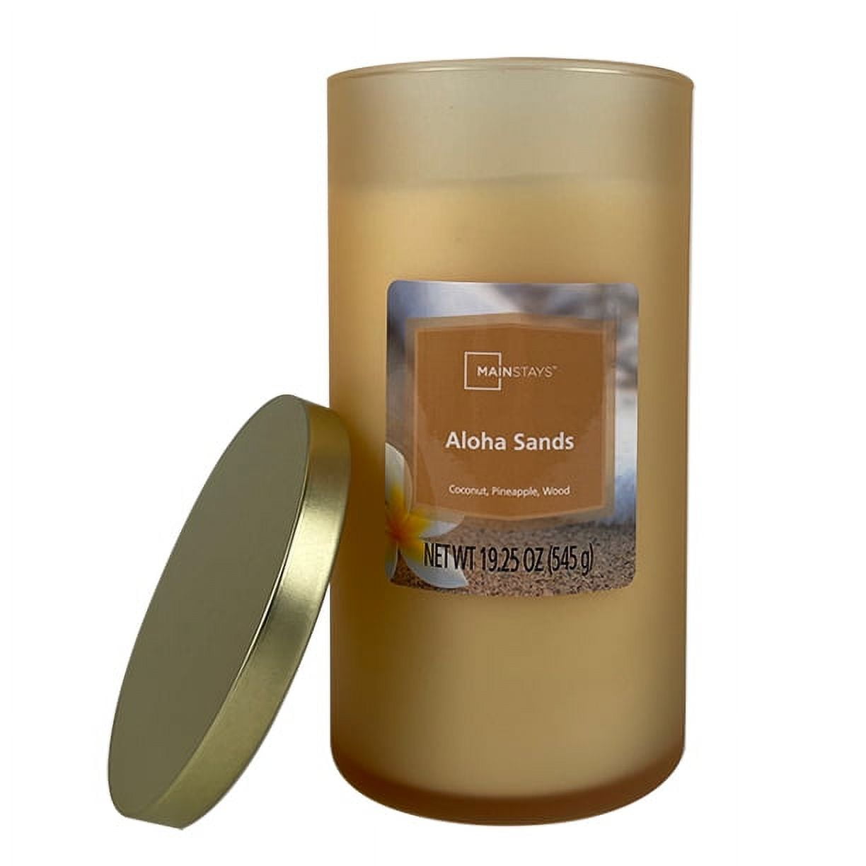 Mainstays Aloha Sands Scented Single-Wick Frosted Jar Candle, 19.25 oz.