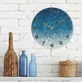 thumbnail image 7 of GZHJMY Blue Christmas Snowflake Wall Clock, Silent Non Ticking Battery Operated Creative Decorative Round Clock for Kitchen, Living Room, Bathroom, Home School Office Decor, 10 Inch, 7 of 7