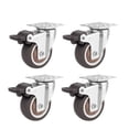 thumbnail image 1 of Soft Rubber Wheel For Platform Trolley Chair Accessory 360° 1/2 Inches 4Pcs Furniture Caster Universal Swivel Caster Household ,Superior Material, 1 of 7