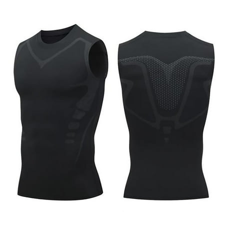 

COFEST Ionic Shaping Vest 2023 New Men Chest Gynecomastia Compression Top Comfortable and Breathable for Men to Build a Perfect Body Black M
