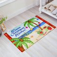 thumbnail image 5 of Christmas Welcome Doormat Front Door Mat, Rubber Back Non Slip Door Mat Entrance Rug Shoe Scraper 17.2" x 28.75", Low-Profile Printing Mat for Entry, Garage, Patio, High Traffic Areas (Blue Warm), 5 of 7