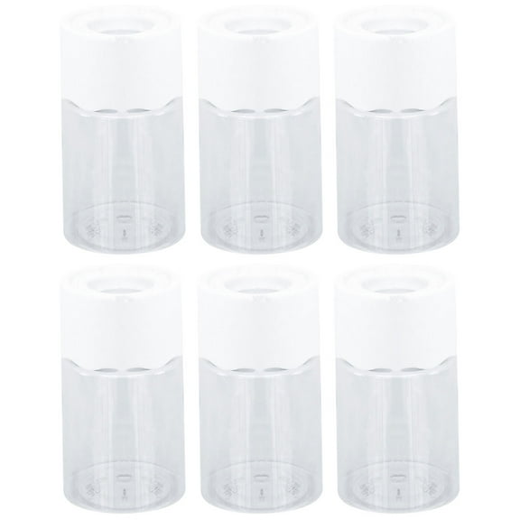 NIAIZEK Set of 6 Round Transparent Plant Pots for Tabletop, Small Flower Containers for Home Decor and Indoor Gardening