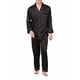 thumbnail image 1 of Txlixc Traje de pijama de seda de 2 piezas, chaqueta de manga larga con solapa masculina + pantalones Txlixc  moda, 1 of 8