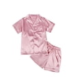 thumbnail image 4 of ATOGUTA Girls 2 Piece Lounge Set Size 5T-16 Button Down Shirts and Shorts Casual 2 Piece Home Clothing Set Pink, 4 of 7