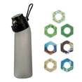 thumbnail image 1 of Botella de 700 ml, juego de botella de agua actualizada con pajita para beber de 7 cápsulas, botella de agua para exteriores, 1 of 3