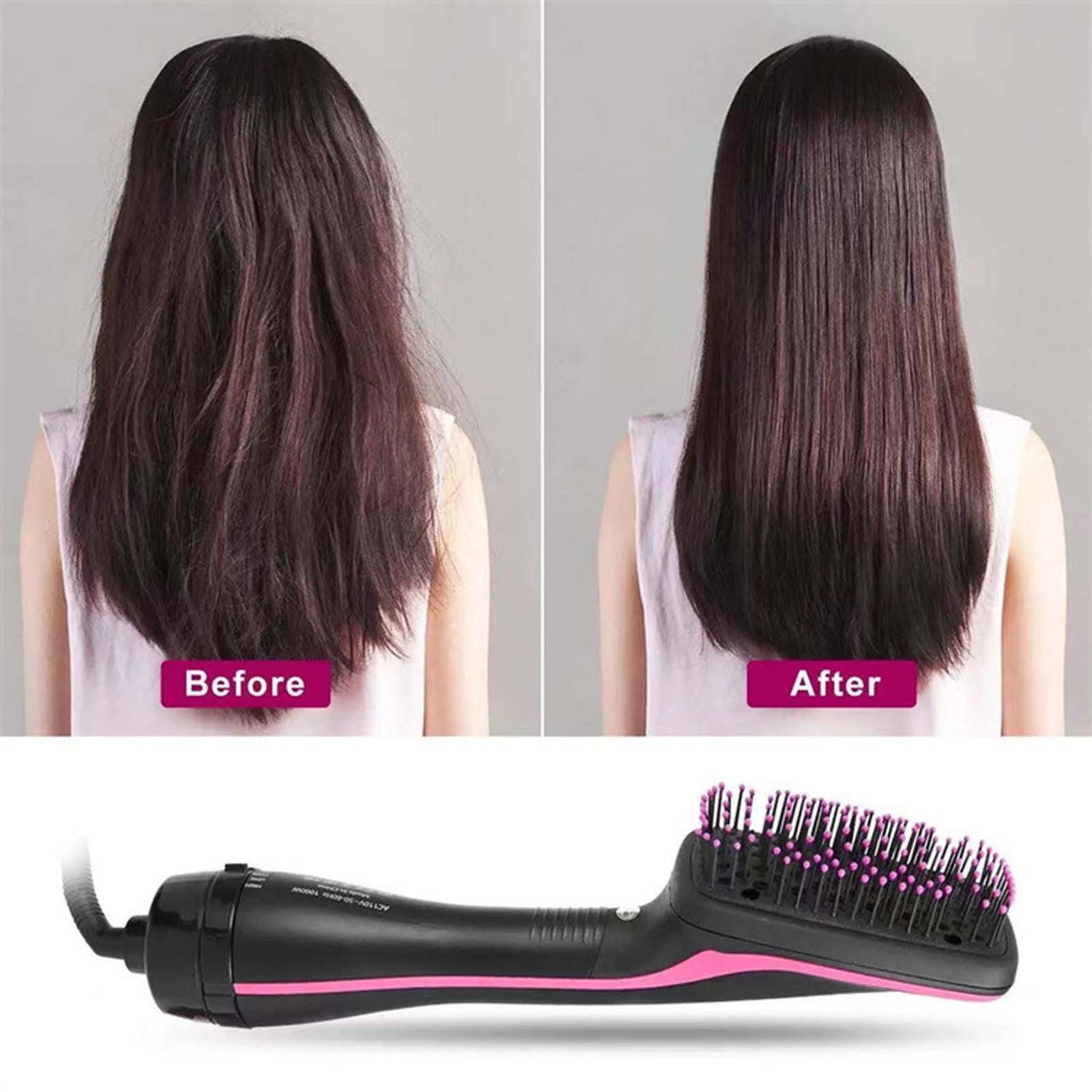 All-in-One Smoothing Dryer Brush, Hair Dryer, Hot Air Brush Comb Hairdressing Tool Multi Hair Styler for Salon Blowouts and Straightening, Sleek and Less Frizz