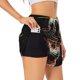 thumbnail image 1 of Balery Glitch Screaming Skull Pantalones cortos deportivos para mujer con forro y dos bolsillos, elásticos, para entrenamiento, gimnasio, yoga-X-Large, 1 of 7