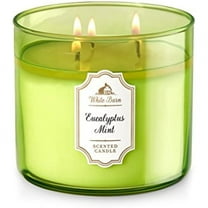 Dpnamron Bath & Body Works White Barn Eucalyptus Mint Scented 3 Wick Candle 14.5 oz./411 g