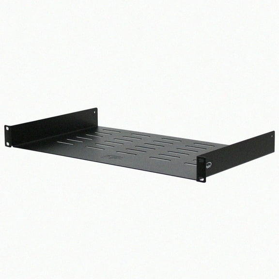 NavePoint Universal Rack Tray Vented Shelves 1U Black 10.5 Inches (270mm deep) No Lip