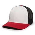 thumbnail image 4 of Outdoor Cap CT120M Extra-flexible Slight Pre-curved Visor Cap-White/Black/Red-L/XL, 4 of 8