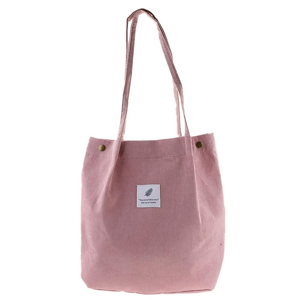 Bolso tote de lona duradero para mujer, bolso de gran capacidad, bolso de hombro a la moda Rosado Zulema Bolso de gran capacidad