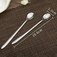 thumbnail image 2 of Grandest Birch 10Pcs Long Handle Stainless Steel Coffee Ice Cream Dessert Tea Spoon Tableware Durable Easy to Clean Anti Rust Non-, 2 of 6