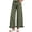 Army Green, variant on Women's Polka Dot Wide Leg Pants Drawstring Elastic Waist Ruffle Hem Trousers